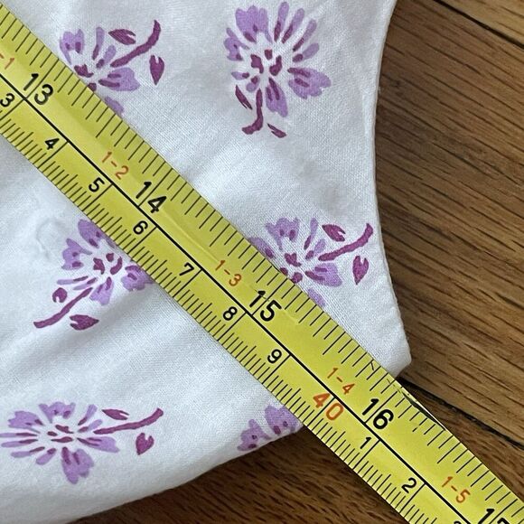 J. CREW Sleeveless Belted Tiered Midi Dress Size 4 White NEW Floral Preppy CK670 - Picture 10 of 13